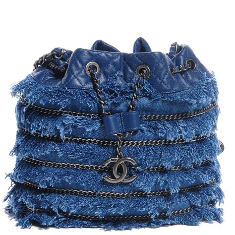 chanel drawstring bucket bag|Chanel denim bucket bag.